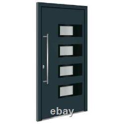 Front Door Anthracite 110x210 cm Aluminium and PVC Composite vidaXL