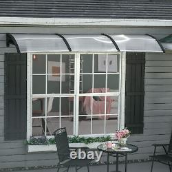 Front Door Canopy Outdoor Awning 300x96cm for Window Porch Back Door Clear