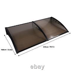 Front Door Canopy Outdoor Awning Rain Shelter Porch Window 100/200/300cm 2 Color
