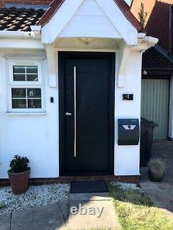 Front Door Frame and all hardware Anthracite grey Pull Handle Modern