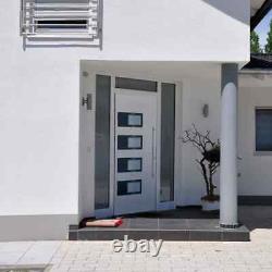 Front Door White 100x210 cm Aluminium and PVC Composite vidaXL