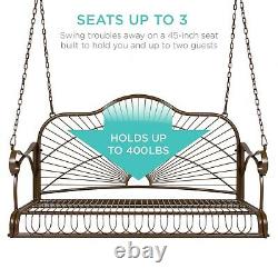 Front Porch Vintage Style Outdoor Post Swing Seat Two People Seating Capacity