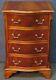Georgian Style Small Chest Serpentine Front Flame Mahogany 4 Drawers