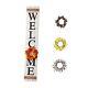 Glitzhome Welcome Sign for Front Door Porch Rustic Farmhouse Wooden Hanging