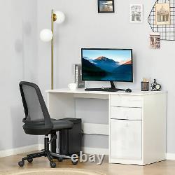 HOMCOM Computer Desk with Drawers Modern Writing Workstation for Home Office