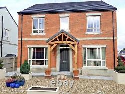 Handcrafted Oak Porch, traditionally jointed. Made to size. SOLID GREEN OAK