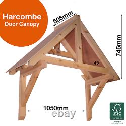 Harcombe Timber Door Canopies- Wooden front door porch canopy gallows bracket