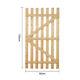 Heavy Duty Wooden Security Door/gate Slatted Garden Side Fence Picket H3/4/5/6ft