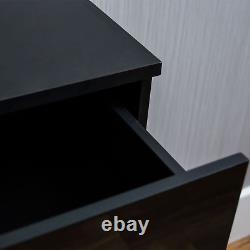 High Gloss Chest Of Drawers Bedside Cabinet Tall Wide Storage Bedroom Furniture