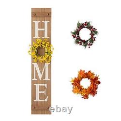 JKC01512A Wooden Welcome Sign for Porch Front Door Rustic Farmhouse Style