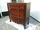 Large Antique Mahogany Victorian Bow Front Chest of 5 Graduated Drawers 2 over 3