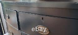Large Antique Vintage Victorian Painted F&B Bow Front Chest of Drawers
