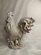 Large Crackled Ceramic/Pottery Rooster 18 Tall Figurine Gorgeous