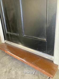 Large Exterior Black Front Door 2.3m x 1.1m x 90mm Left Hand (Door & Frame)