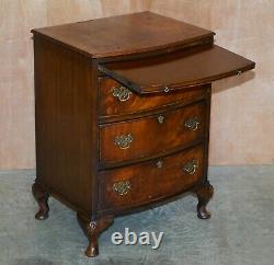 Large Side Table Sized Bow Fronted Chest Of Drawers Made In The Georgian Manner