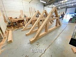 Large bespoke solid oak trusses Made to Order Any angle / width upto 4.5 MT