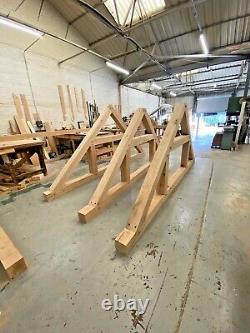 Large bespoke solid oak trusses Made to Order Any angle / width upto 4.5 MT