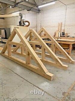 Large bespoke solid oak trusses Made to Order Any angle / width upto 4.5 MT