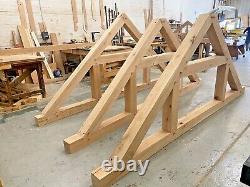 Large bespoke solid oak trusses Made to Order Any angle / width upto 4.5 MT