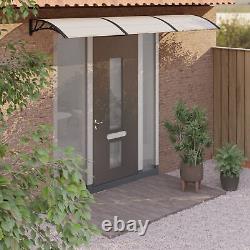 Lechnical Front Door Canopy Black, Patio Porch Shelter, Door Canopy Black and O8E5