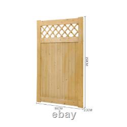 Lockable Wooden Garden Gate with 3 Hinge for Pathway Entrance Farm House Pasture