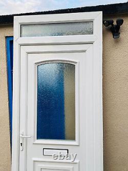 Main Front White Upvc Door Entrance Pcv Handle Keys Lock Yale Glass Window Plast