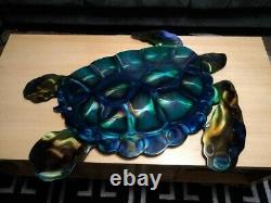 Metal Wall art turtle sculpture indoor outdoor patio cottage country front porch