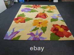 Modern Floral Handmade Wool Rug 200/250cm Kitchen Dining Hallway Bed Room Carpet