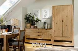 Modern sideboared with soft close drawers and doors, LED lights, Ostia