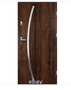 NEW! External Door Entrance MODERN Front walnut colour FREE UK DELIVERY