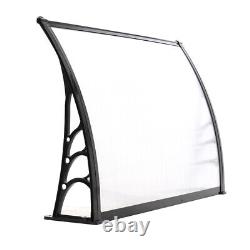 NEW Front Back Garden Porch Patio Door Canopy Awnings Rain Shelter Plastic Black