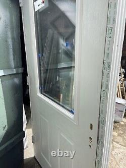 New 1002-2095 Black Composite Rear/garage Door In A Upvc Frame