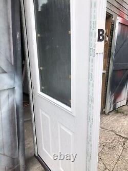 New 1003-2095 Black Composite Door In A Upvc Frame Opens Outwards