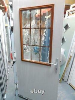 New White Composite Front Door Set UPVC Frame 2100 X 1005