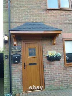 OAK Colour Amazon GRP Fibreglass Door Canopy Entrance Porch 6ft Awning