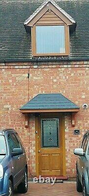 OAK Colour Amazon GRP Fibreglass Door Canopy Entrance Porch 6ft Awning