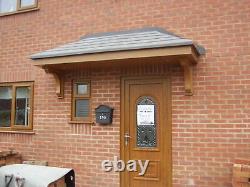 OAK Colour Amazon GRP Fibreglass Door Canopy Entrance Porch 6ft Awning