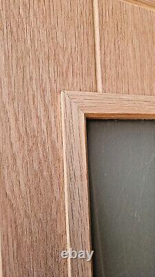 Oak External Newbury 1 Light Door Toughened Double Glazed Obscure Low E Glass