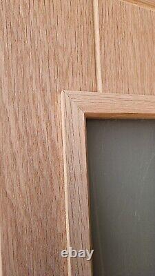 Oak External Newbury 1 Light Door Toughened Double Glazed Obscure Low E Glass