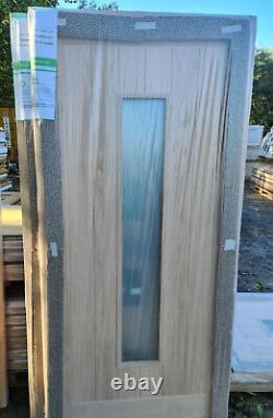 Oak External Saronno 1 Light Door Toughened Double Glazed Obscure Low E Glass