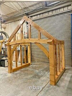 Oak Porch Full Curved Front Beam Width UPTO 2600mm Bespoke sizes made