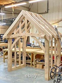 Oak Porch Fully Curved Front Beam Bespoke Made Oak Canopy Porch Semi Built