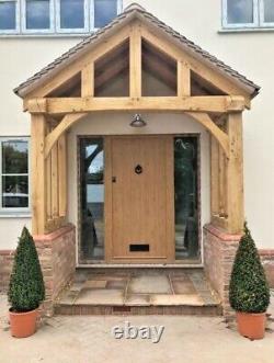 Oak Porch With Curved Front Beam Bespoke designs & sizes made Any design