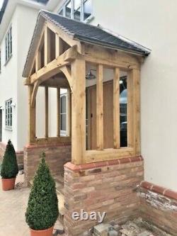 Oak Porch With Curved Front Beam Bespoke designs & sizes made Any design