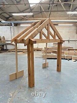 Oak Porch with full height front posts 2000mm wide x 850mm deep x full posts