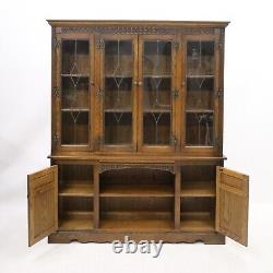 Old Charm Library Bookcase Light Oak Model 2290 in 2 sections FREE UK Delivery