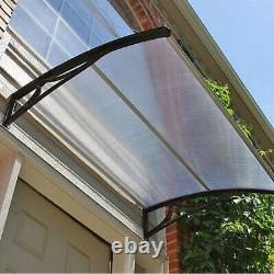 Outdoor Front Door Canopy Porch Awning Patio Rain Shelter Cover 120x80cm