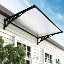 Outdoor Front Door Canopy Porch Awning Patio Window Rain Shelter Cover 150x90cm