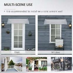 Outsunny Door Awning Canopy Window Rain Shelter Cover Front Back Porch Window Sh