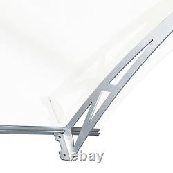 Outsunny Door Awning Porch Window Bracket Front Back Rain Cover 120 x 90cm
